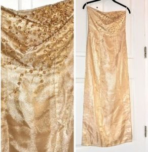 Lachica Champaign gold metallic gown